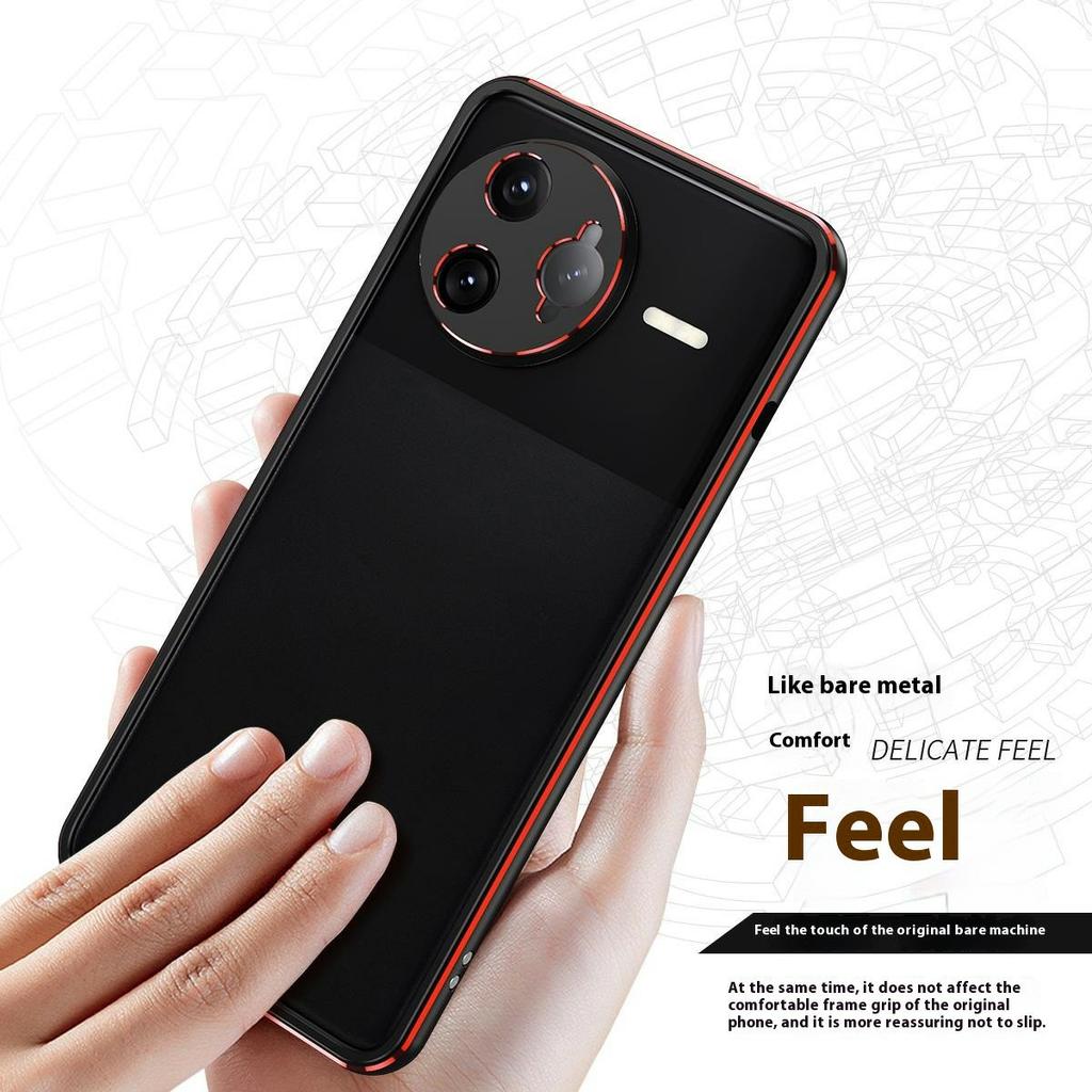 For Xiaomi Poco F7 Ultra 5G/Redmi K80 Pro 5G Bumper Case Metal Frame Phone Cover with Camera Lens Guard