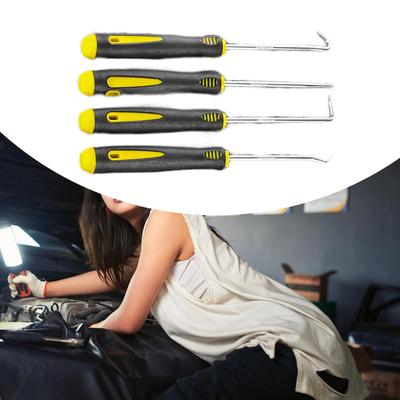 4Pcs Pick and Hook Set Alloy Steel Comfortable Grip for Automotive Versatile
