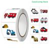 100Pcs/Roll Engineering Vehicle Fire Truck Tractor Graffiti Paper Sticker Decorated Waterproof Suitcase Ledger Journal