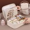 Portable Multi Layers Toiletry Bag Solid Color Detachable Handy Cosmetic Bags for Tourism Business Trip