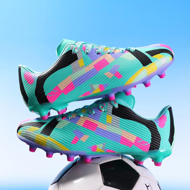 Neue Fußballschuhe lange Stollen Low Top Jungen und Mädchen Teenager tf gebrochene Stollen Rasen Spiel Trainingsschuhe