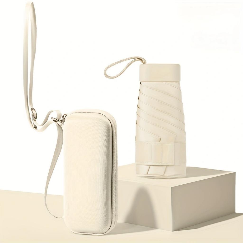 The New Convenient Mini Umbrella That Can Be Carried Cross-body In a Card Holder, Rain Or Shine, 99% Sun Protection