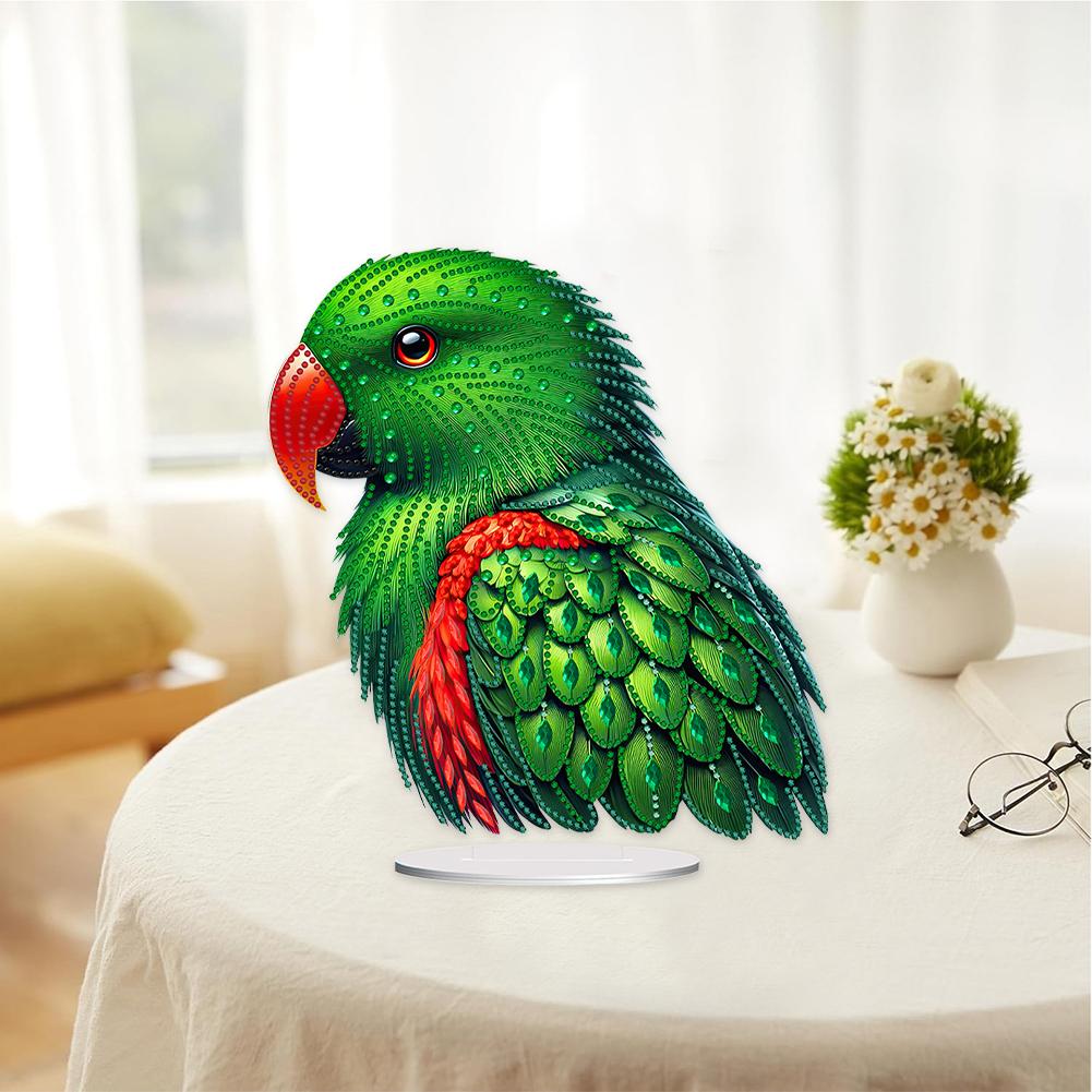 2D Flat Bird DIY Double-Sided 5D DIY Diamond Art Tabletop Decorations Diamond Painting Desktop Decorations for Home Office Decor