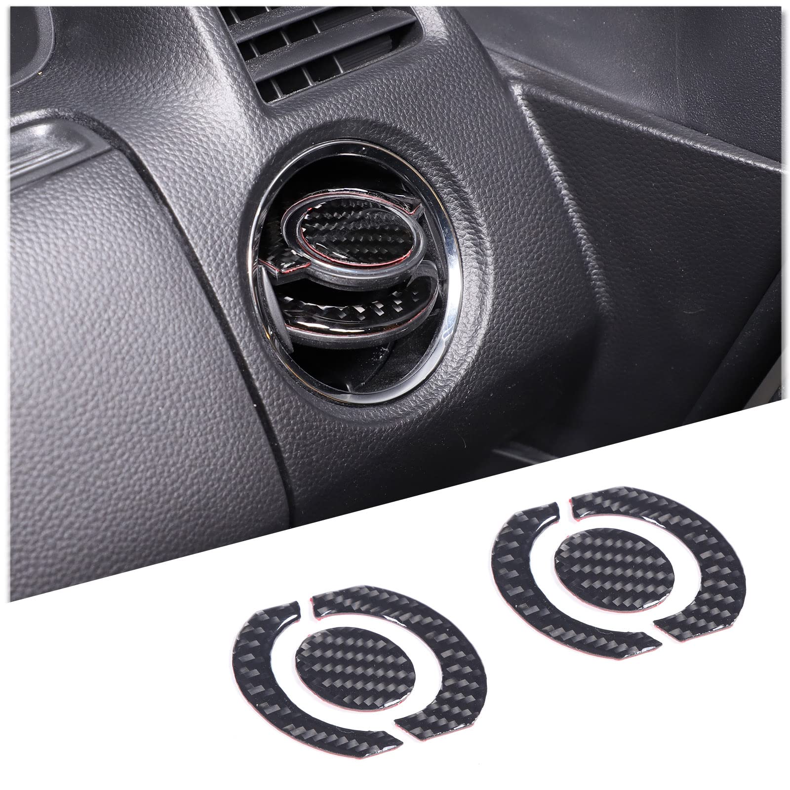 

Sauicemy Set of Air Vent Central Control Air Outlet Decoration Vent Interior Trim Protective Car Specific to Your Vehicle Fiber for Honda 6-Piece