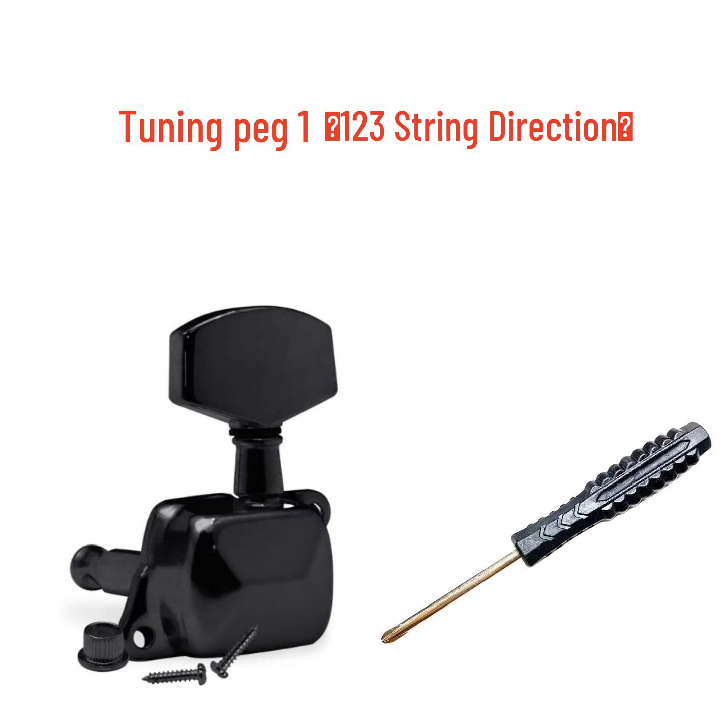Gold Semi-Closed Folk Wooden Guitar Tuning Pegs with Square Head String Winders