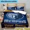 3pcs Custom Name City Grizzlies Bear Logo Bedding Set Includes 1 Duvet Cover & 2 Pillowcases for All Seasons Dormitory Home Decor Christmas gifts