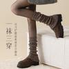 24 Autumn And Winter Thickened Socks Women'S Clip Fleece Thick Line Stockings Cover Two-Color Thick Needle Wind Calf Socks Leg Cover