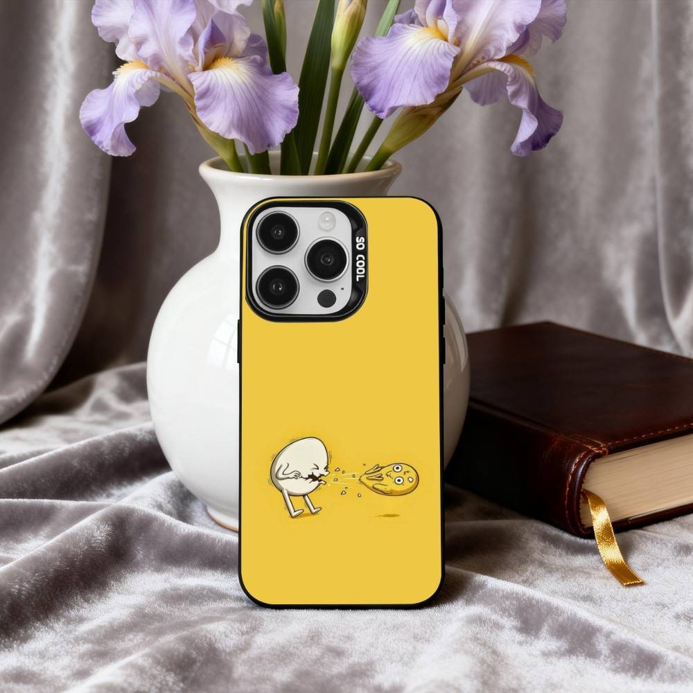 F-Funny Food Fancy art Phone Case For iPhone17,16,15,14,13,12,11 Plus,Pro Max Black Candy silver phone case