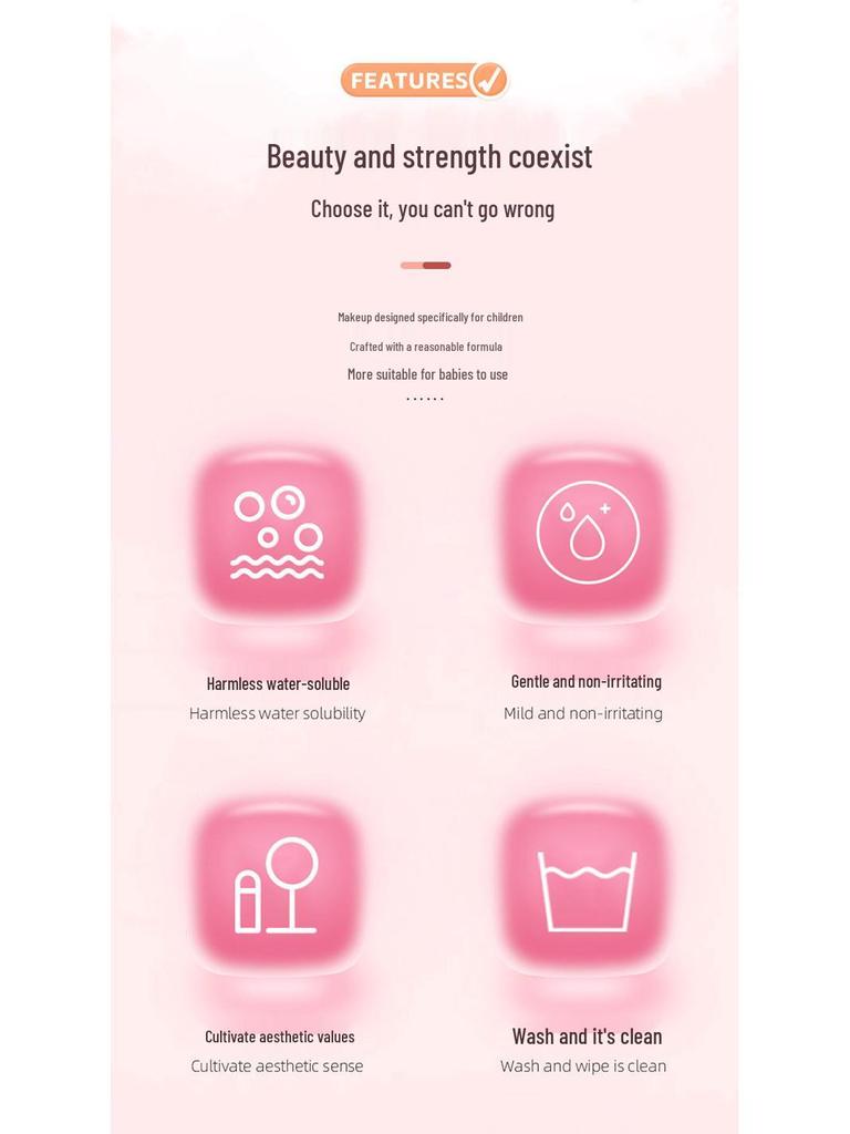 Children's Makeup Toy Set: Nail Polish, Lipstick, and Girl's Cosmetics Box - Perfect Birthday Gift