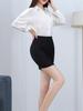 High-Waist Professional Black Bodycon Skirt with Pockets - Spring/Autumn Slimming Workwear