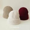 Solid Color Light Version Knitted Hat In Stock Simple and Versatile Warm Woolen Hat  Large Head Circumference Cold Hat