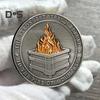 1/2/3/5/10Pcs Challenge Coin Carved Pattern Retro Silver Coin Unique Office Desk Accessory Commemorative Gift