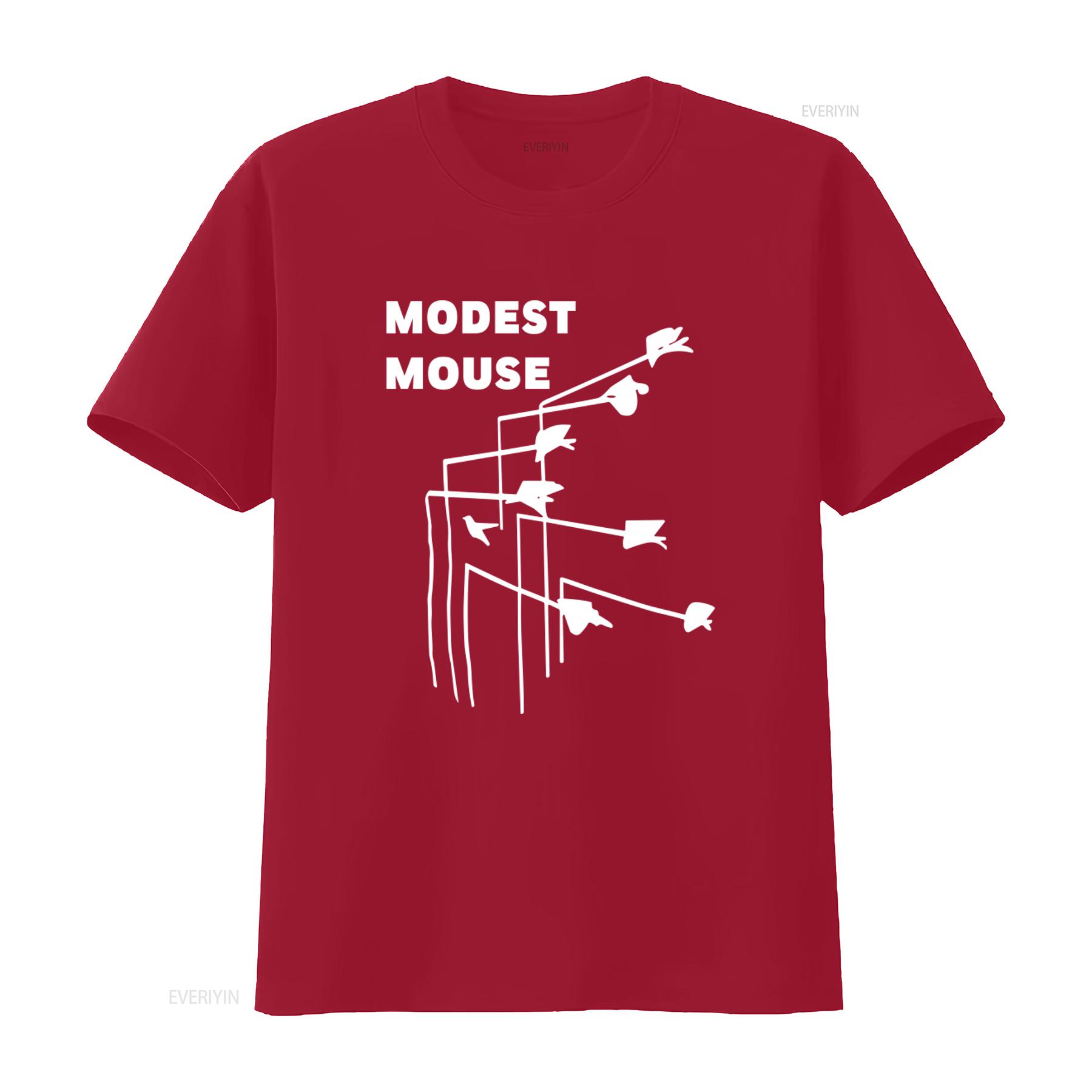 Modest Mouse T Shirt Black Album Cover Print for Music Fans Retro Style vintage Washed Slightly Casual fashion Unisex S