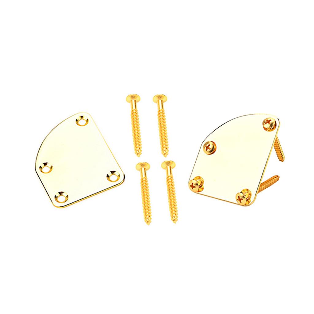 Metal Guitar Neck Plate 4 Holes Guitar Neck Joint Board Mounting Plate Electric Guitar Bass Replacement Parts Durability