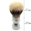 YAQI Men's Silvertip Badger Hair Shaving Brush with Heavy Metal Handle for Smooth Wet Shave Foam Applicator