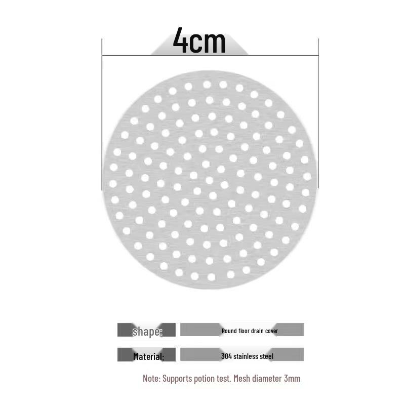 304 Stainless Steel Square Mesh Drain Cover - Anti-Clog Sink and Bathroom Hair Trap