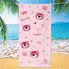 Cute Strawberry Bear Beach Towel Microfiber Printed Children'S Trumpet Cartoon Bear Beach Towel