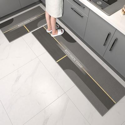 Rug for Kitchen Floor Mat Water-absorbing Non-slip Foot Mats Runway Long Carpet Black Carpets Minimalist Home Decoration Rugs