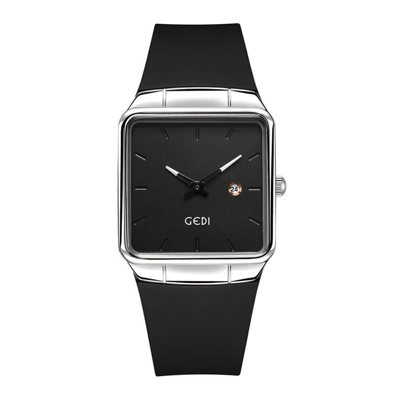 Minimalist Silicone Quartz Watch With Calendar For Women And Men