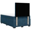 Blue Box Spring Bed with Mattress 120 x 190 cm Velvet