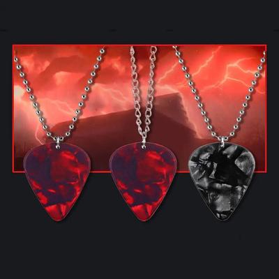 Eddie Munson Gitarrenplektrum-Anhänger-Halsketten Punk Stranger Things Mode Halskette Schmuck für Frauen Männer Cosplay Geschenk