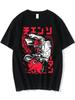 2025 men's and women's cartoon cotton T-shirt, Japanese anime printed short sleeved shirt, Y2K Harajuku funny costume