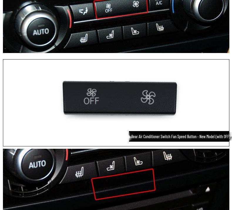 Rear AC Button Panel Trim for BMW 5, 6, 7 Series, 5GT, X5, X6