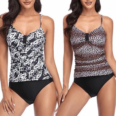 Tankini Swimsuit Sexy Bathing Suit Leopard Printing Swimwear Women Two Piece Swimwear