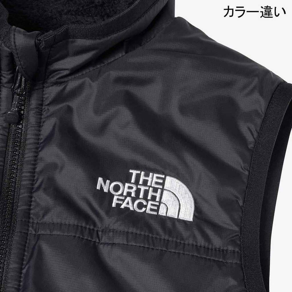 The North Face Reversible Cozy and Atlantic Deep Size 120 Kids' Vest, Unisex, Water-Repellent, Windproof, Warm, Cold-Weather, Green,
