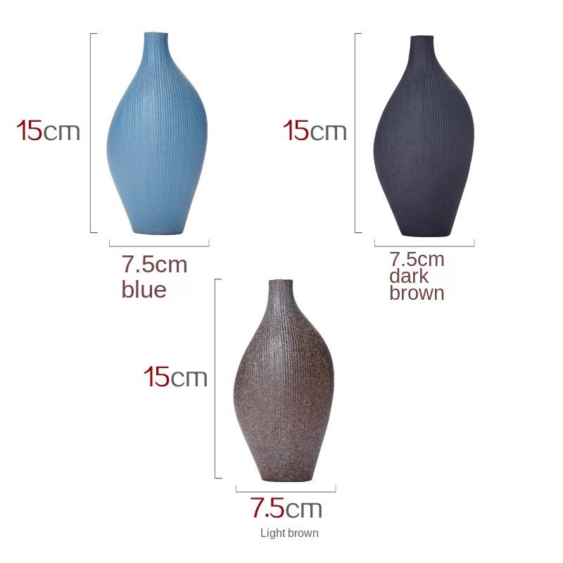 Stoneware Vase Japanese Retro Mini Floret Creative Porcelain Bottle Tea Ceremony Crafts Hydroponic Flower Pot