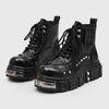 High Quality British Style Derby Man Boots High-End High-Top Tooling Shoes For Men Platform Locomotive Knight Boots Botas Hombre