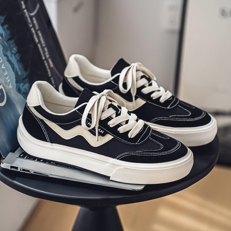 New upturned bottom low-top canvas shoes men's sports and leisure niche men's shoes breathable board shoes men's