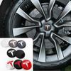 4 szt. 56 mm Kołpaki Środkowe Piasty Kół Samochodowych Pokrywa Felgi Naklejki Dekoracyjne Zewnętrzne Odznaka Dekoracja Dla Model 3 Model Y Model S Model X