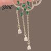 Brooch Pin Chinese-Style Salix Leaf Round Fan Lapel Sweaters Collars