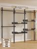 Floor-Standing Clothes Rack: Bedroom Hanger, Retractable Drying Rod, Coat & Hat Rack.