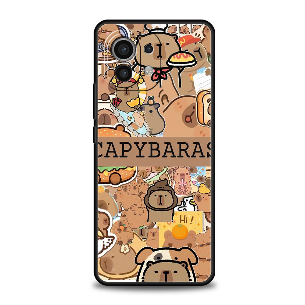 

Cute Capybara Phone Case Cover for Xiaomi Poco F6 F5 F4 F3 X6 X5 X4 X3 NFC M5 M4 M3 C51 C50 C55 GT 5G Soft TPU Capas Coque Bags Xiaomi Poco F5 Pro