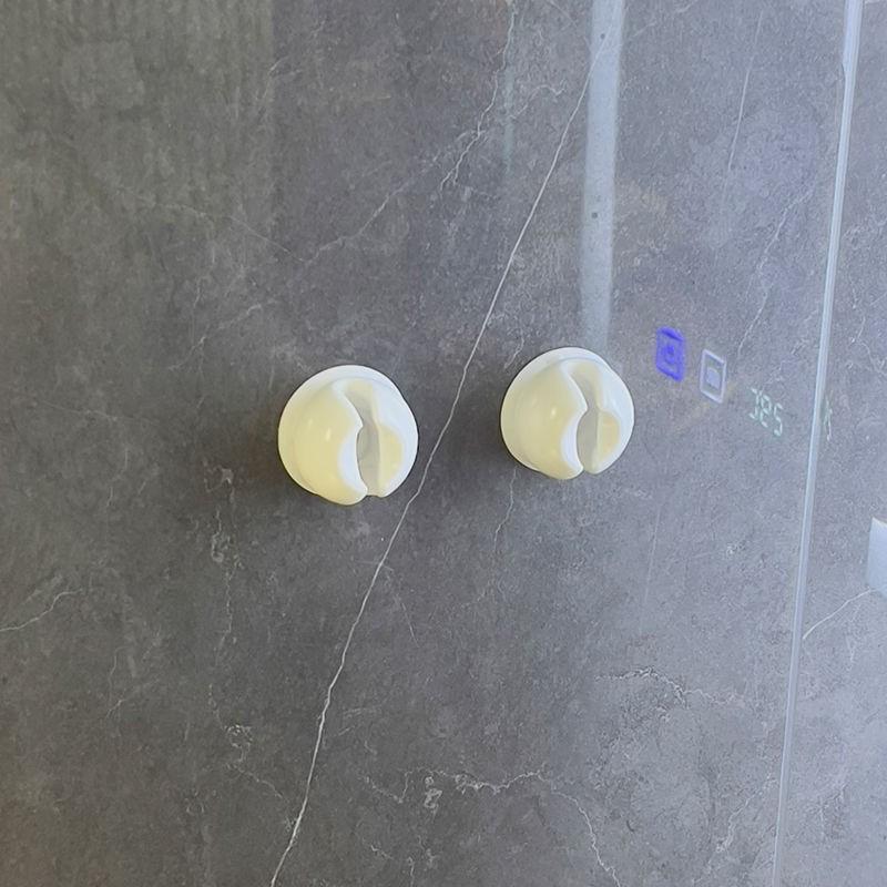 5pcs Removable Self Adhesive Bracket Hook for Toothbrush Transparent Bathroom Toilet Shaver Organizer USB Charger Cord Holder