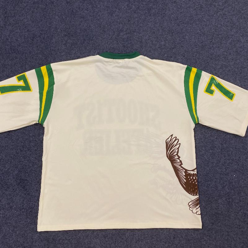 Y2K Retro T Shirt Street Harajuku Hip Hop Splicing Round Neck Sport Wide Men Women Short Sleeves High Baseball Jersey