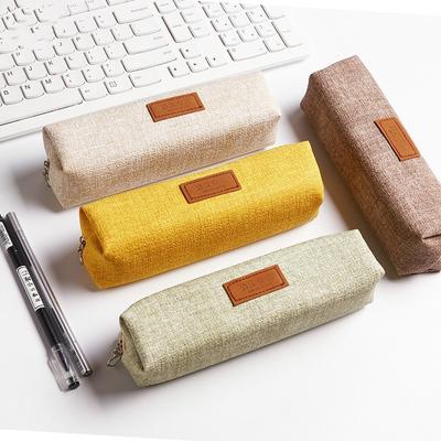 Creative Simple Pencil Case Student Solid Color Pencil Case Female Stationery Bag Boys and Girls Pen