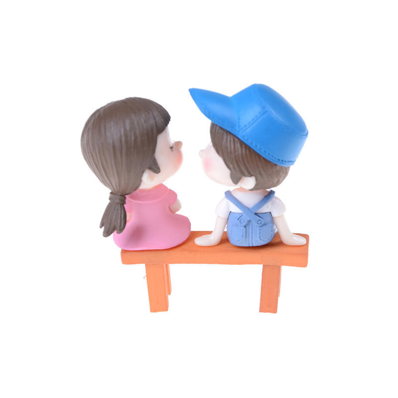 3Pcs/Set Lovers Miniature Landscape Ornaments Garden Bonsai Dollhouse Decoration