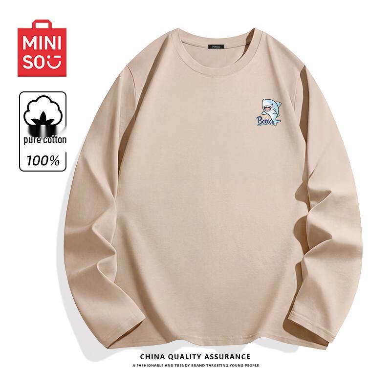 MINISO Men's Youth Cotton Long Sleeve T-Shirt