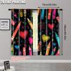 2pcs   Curtain Fabric 2D plane printing Colorful Crayon Machine Washable (without rod) Room Decor Perfect for Bedroom & Various