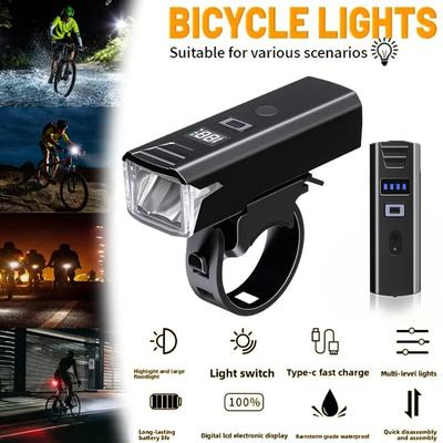 Chytrý senzor Přední světlo na kolo USB dobíjecí LED světlo na kolo MTB svítilna na kolo Přední světlo na kolo Cyklistické doplňky