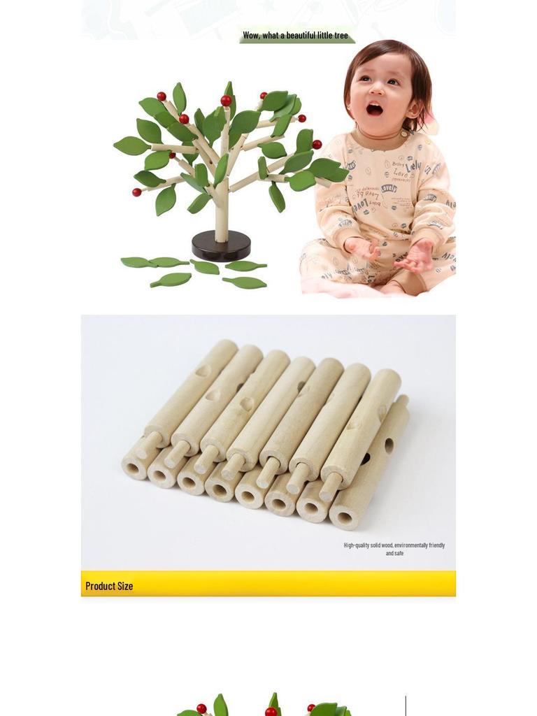 Multi-Color Wooden Snowflake Building Blocks: Educational Hands-On Toys for Children