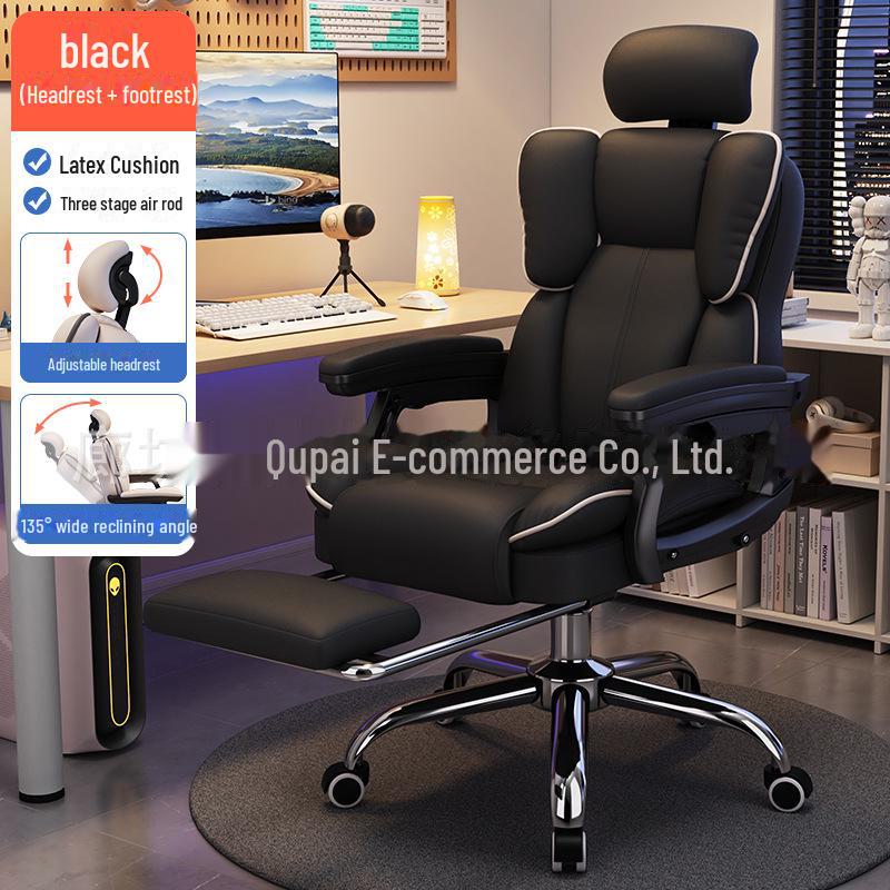 Ergonomic Gaming and Office Chair with Lumbar Support, Swivel Base, and Comfortable Backrest for Home or Dormitory Use.