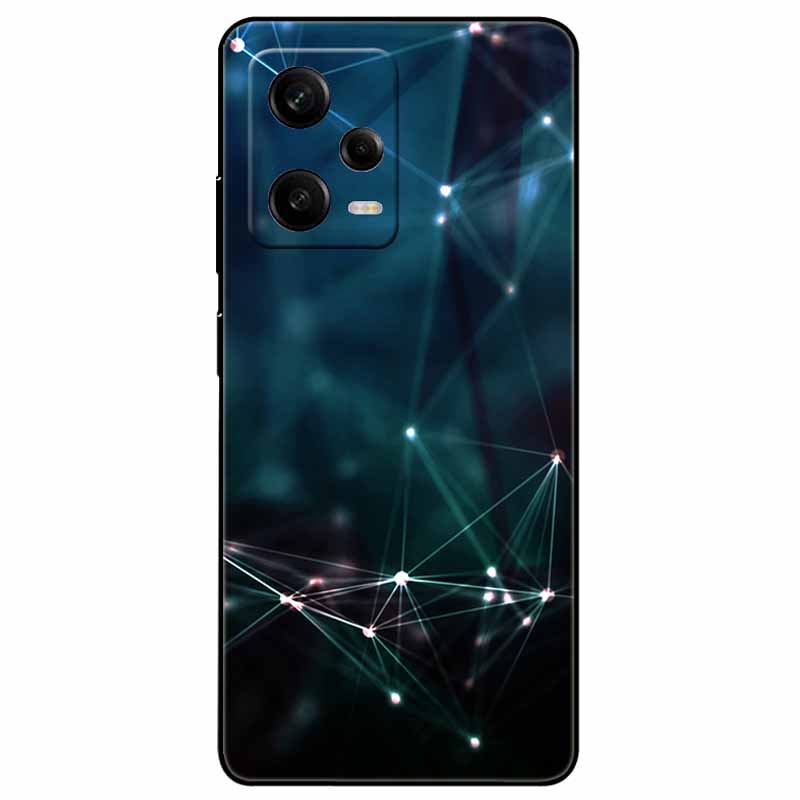 For Redmi Note 12 Pro 5G Case Note12 Covers TPU Black Silicone Starry Cover for Xiaomi Redmi Note 12 Pro+ 5G Plus Cartoon Soft