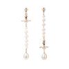 West Pacific Engraved Flying Saucer Asymmetrical Sphere Saturn Tassel Earrings for Women