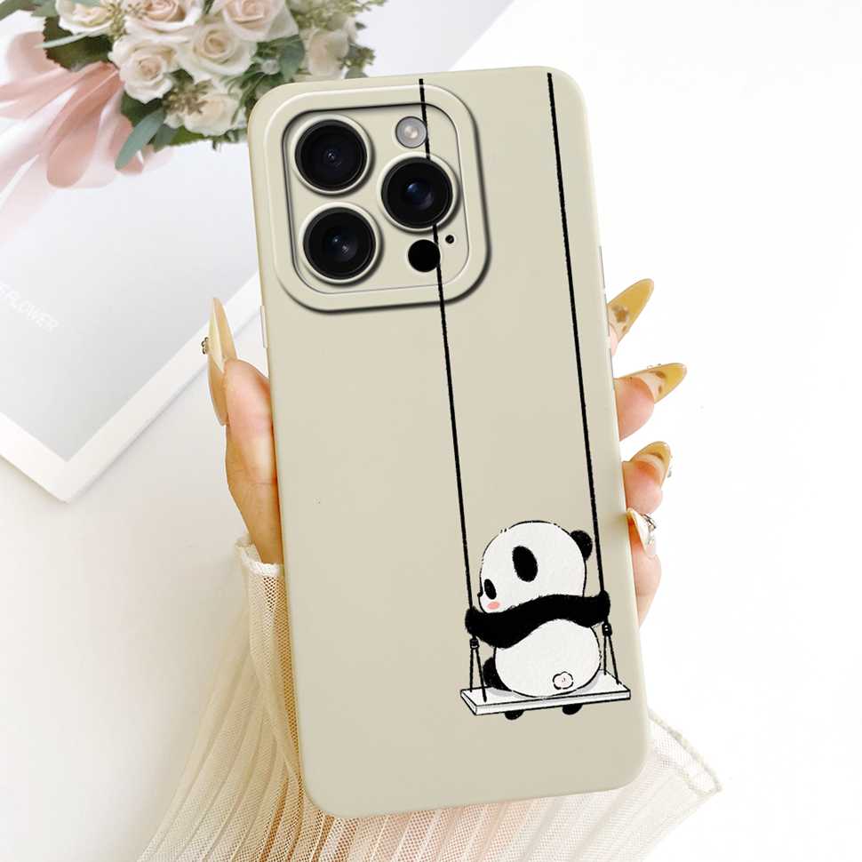 For iPhone 16 Pro 6.3" A3293 A3083 Case Cartoon Simplicity Soft Silicone Back Cover For iPhone 16 PRO A3292 A3294 Phone Cases