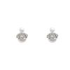 925 silver needle double-sided pearl earrings, the same stud earrings for women, two-wearing earrings.
