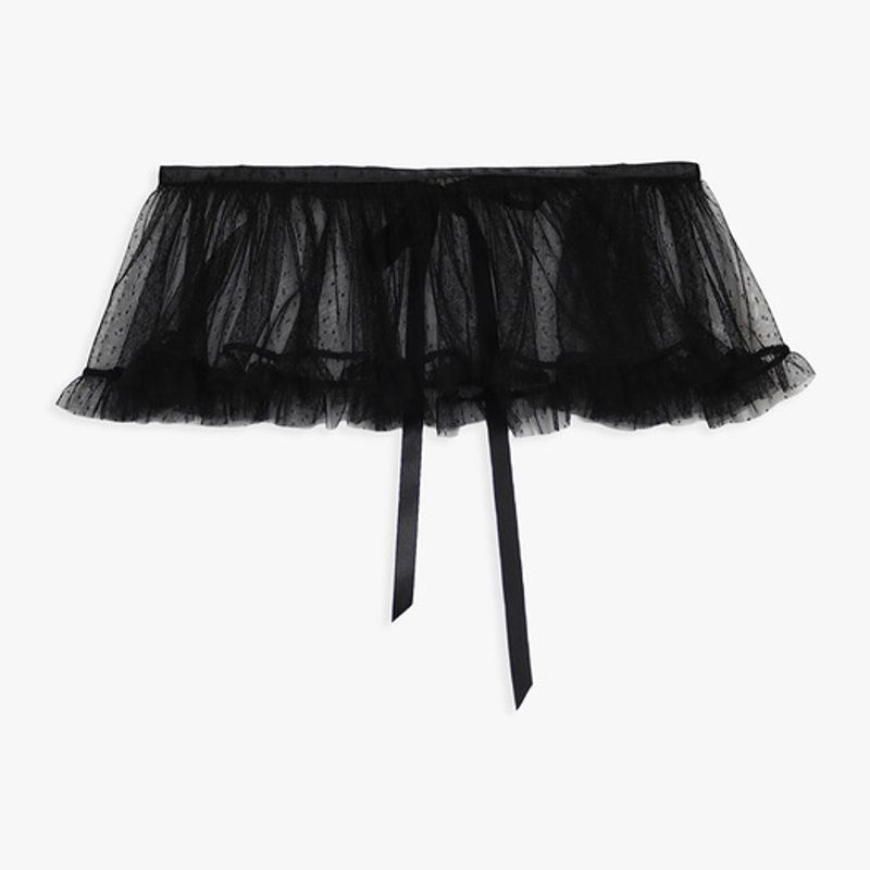 PINK PINEAPPLE TUTU APRON SKIRT_BLACK